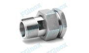 Raccord union usiné à joint conique mâle/SW inox 316L