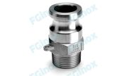 Adaptateur à came mâle type F inox 316