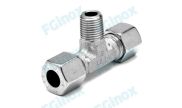 Raccord simple bague té mâle Gaz/BSP inox 316TI