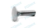 Vis à métaux tête ronde collet carré DIN603 inox A2/S.S304