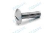 Vis à métaux tête ronde large fendue Poelier NFE 27128 inox A2/S.S304