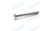 Vis à tôle tête cylindrique large fendue DIN7971 inox A2/S.S304