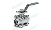3 pieces ball valves with ISO mounting pad full bore SW/SW lockable S.S